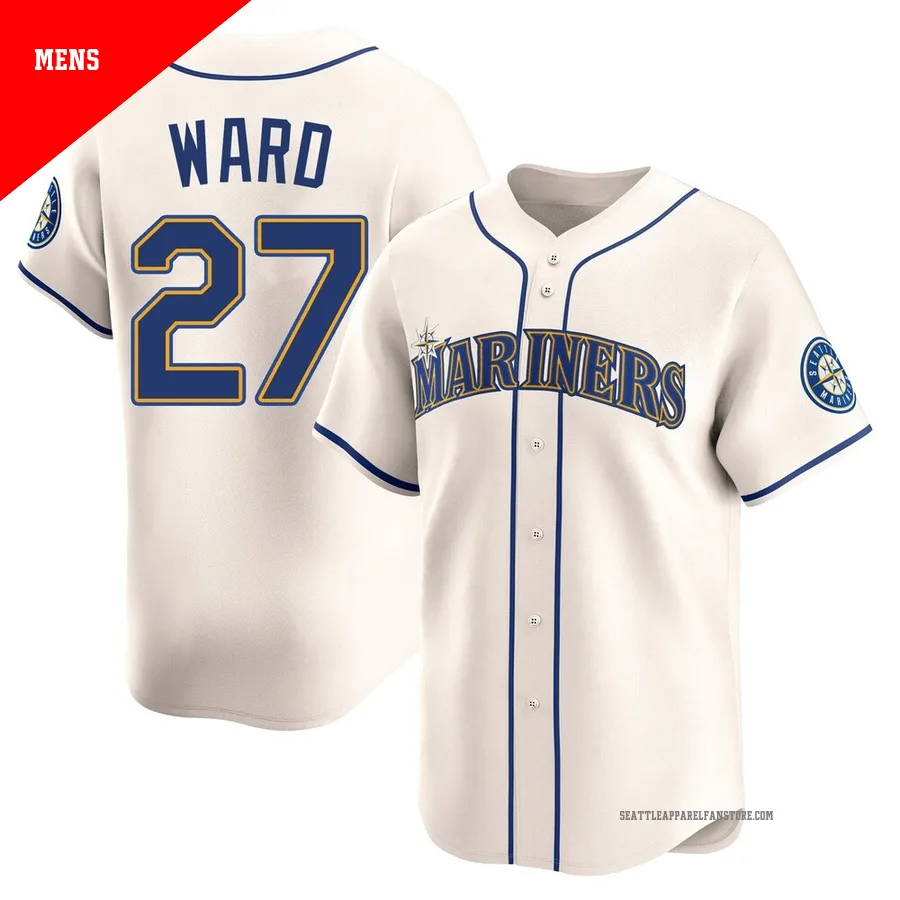 Men's Seattle Mariners ＃27 Taylor Ward Cream Limited Alternate Jersey