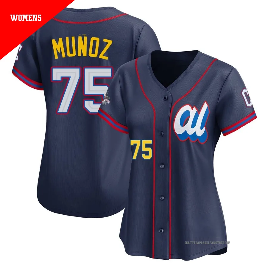 Women's Seattle Mariners ＃75 Andres Munoz Navy Limited American League 2025 All-Star Edition Jersey